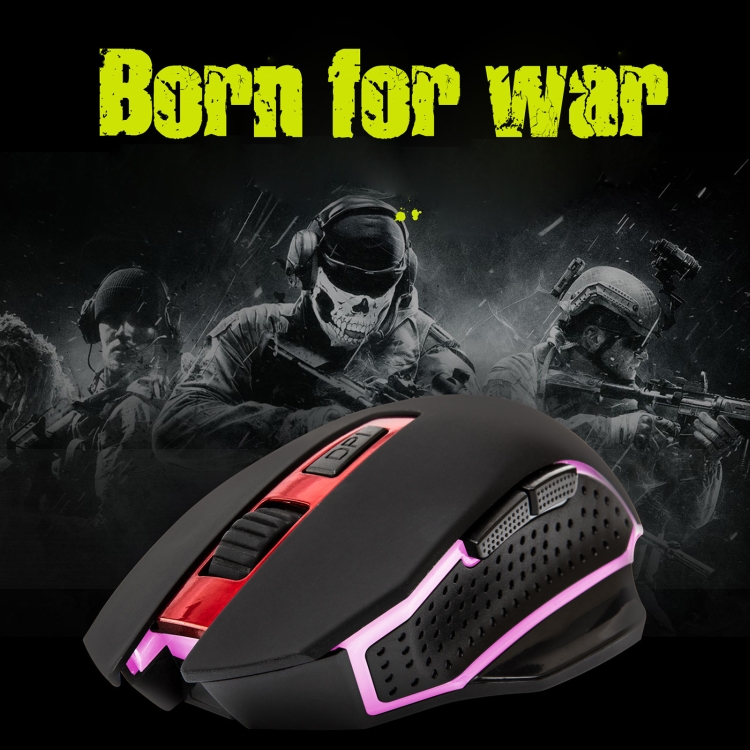 FOREV FV-W3 4 Keys Notebook Wireless Mouse RGB Colorful Luminous Mouse(Black) - B1