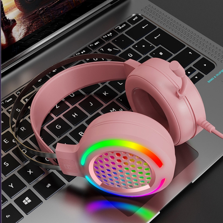 Forev G99 USB Auriculares con cable de montaje con Micrófono, Estilo: Versión estándar (colorido rosa claro) - 1