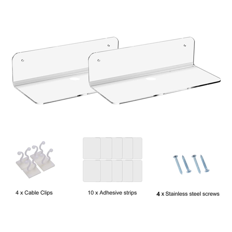 2pcs /Set Household Speaker Wall Bracket Surveillance Camera Bracket(Transparent) 2pcs /Set Household Speaker Wall Bracket Surveillance Camera Bracket(Transparent)
