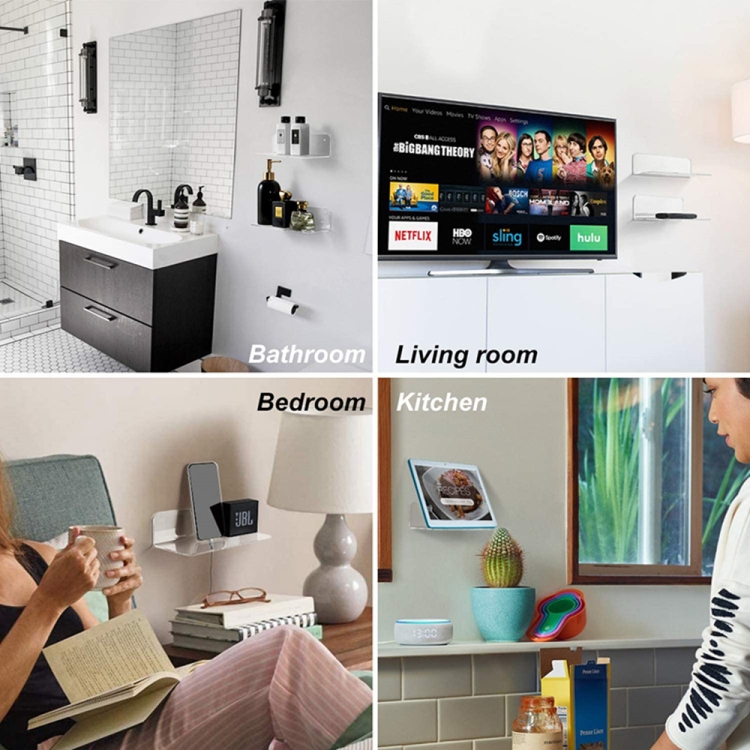2pcs /Set Household Speaker Wall Bracket Surveillance Camera Bracket(Transparent) 2pcs /Set Household Speaker Wall Bracket Surveillance Camera Bracket(Transparent)
