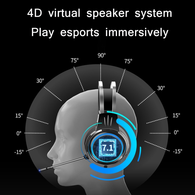 Casque de jeu filaire G58, écouteurs PC Gamer 7.1 Surround 4D