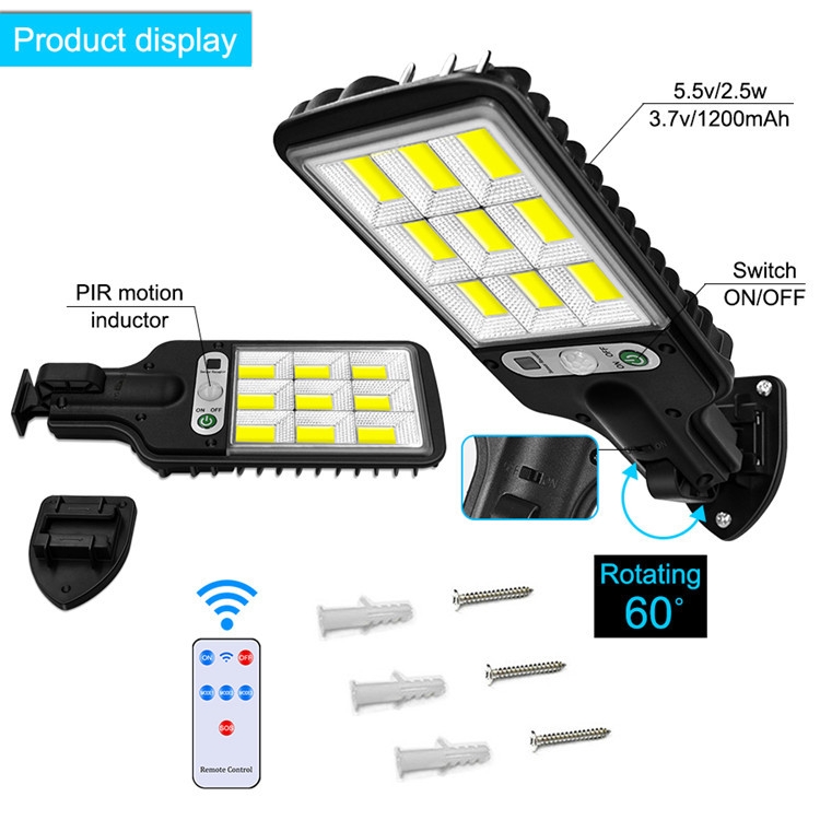 616 Solar Street Light LED Human Body Induction Garden Light, Spec: 108 ...