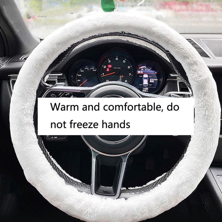 B-6622 Car Winter Warm Cartoon Steering Wheel Cover(Point Goose) - B3