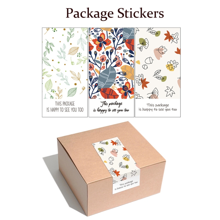 Paquet de stickers Feuilles vertes 