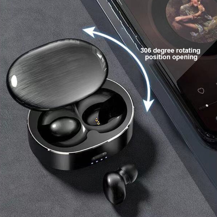 AIRS Mini In-Ear Bluetooth Earphones With Rotating Charging Box(Black) - B5