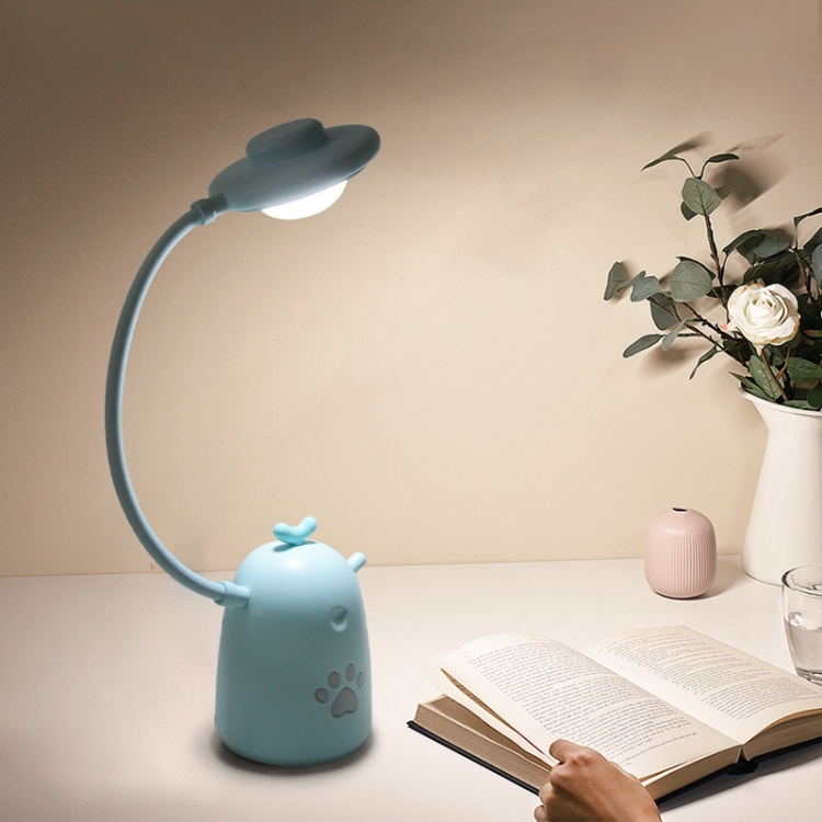 8041 USB Rechargeable Children Eye Protection Learning Table Lamp(Cyan-blue) - B6