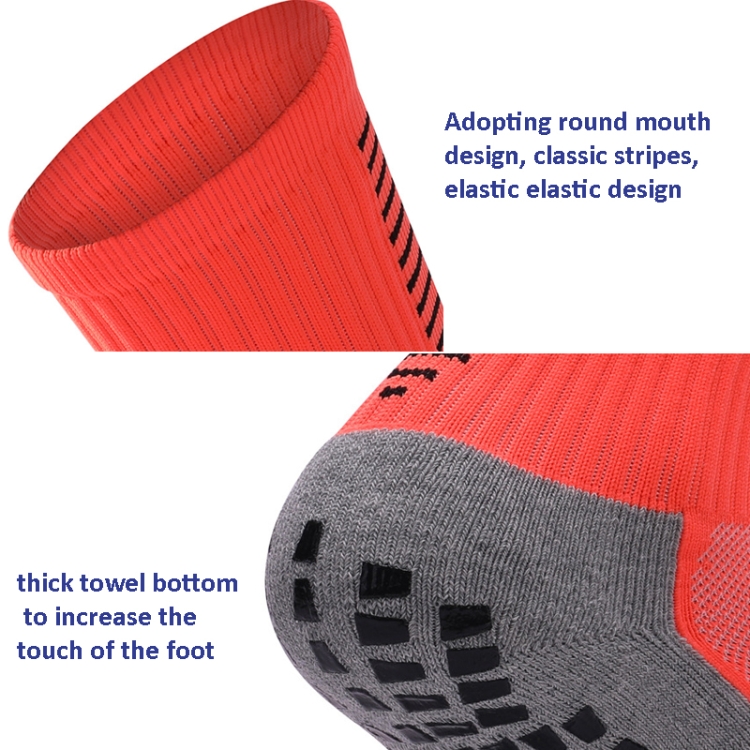 Adult Thick Towel Football Socks Non-Slip Wear-Resistant Tube Socks, Size: Free Size(Sapphire) - B2