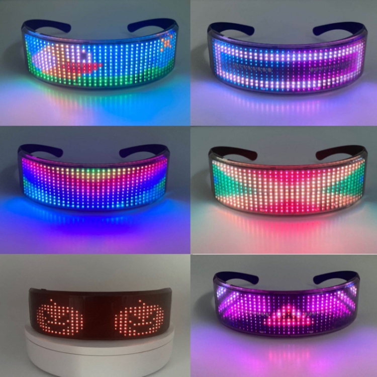 Blinds APP Bluetooth Full Color Luminous Glasses - 4