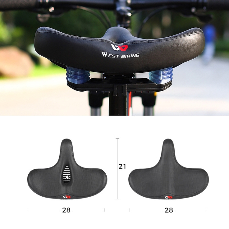 WEST BIKING Bicycle Big Butt Shock Absorption Soft Saddle(Hollow