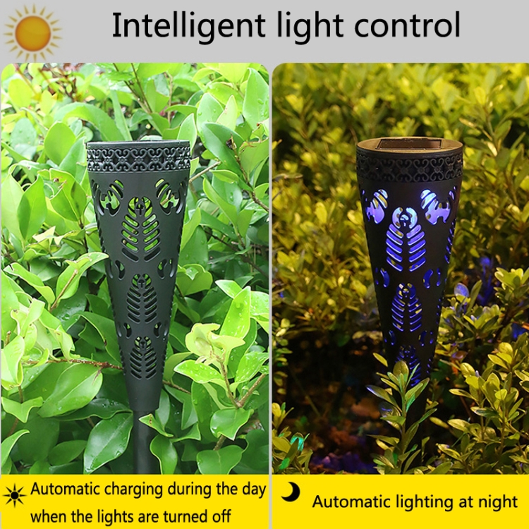 2 PCS Solar Outdoor LED Hollow Garden Ground Lawn Light(TH017A-1 Color Light) - B5