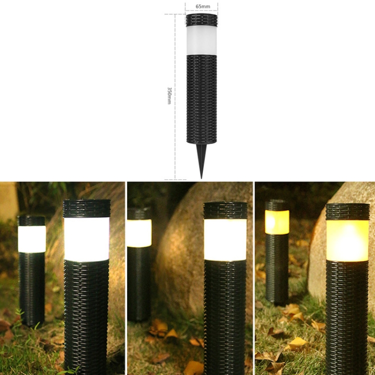Solar LED Outdoor Waterproof Cylinder Lawn Light, Style: White Light - B2