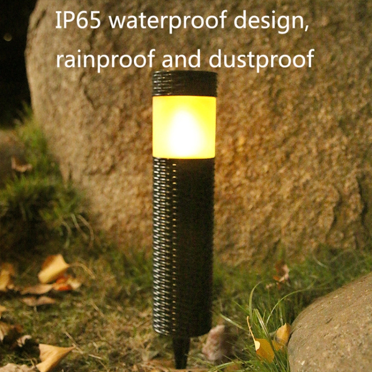 Solar LED Outdoor Waterproof Cylinder Lawn Light, Style: White Light - B6