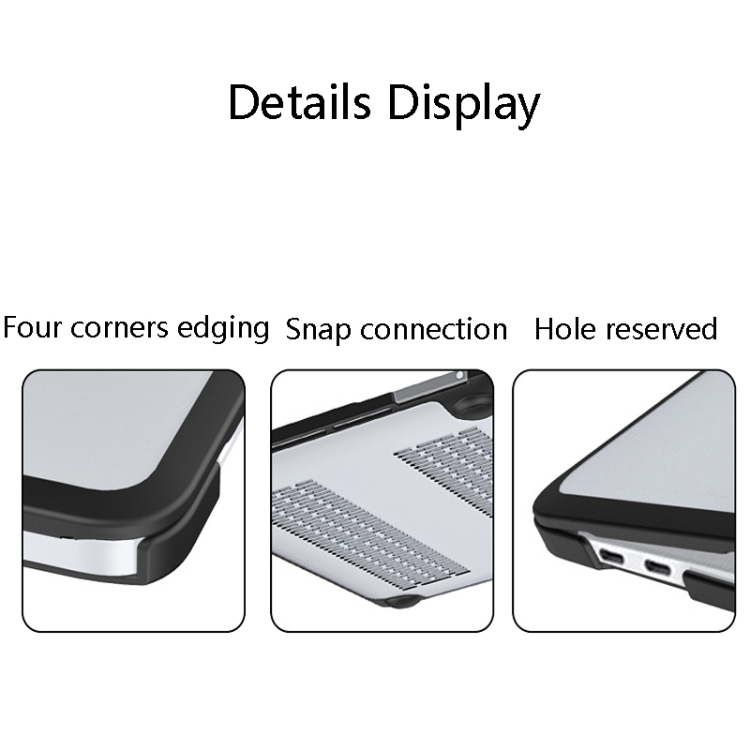 For MacBook Air 13.3 inch A2337 2020 TPU and PC Laptop Protective Case (Black Side + Matte Transparent Whiter) For MacBook Air 13.3 inch A2337 2020 TPU and PC Laptop Protective Case (Black Side + Matte Transparent Whiter)