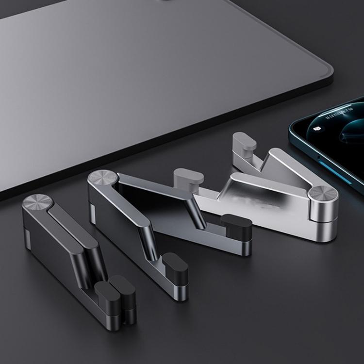 Aluminum Alloy Folding Mobile Phone Stand Tablet Computer Stand(Black) Aluminum Alloy Folding Mobile Phone Stand Tablet Computer Stand(Black)