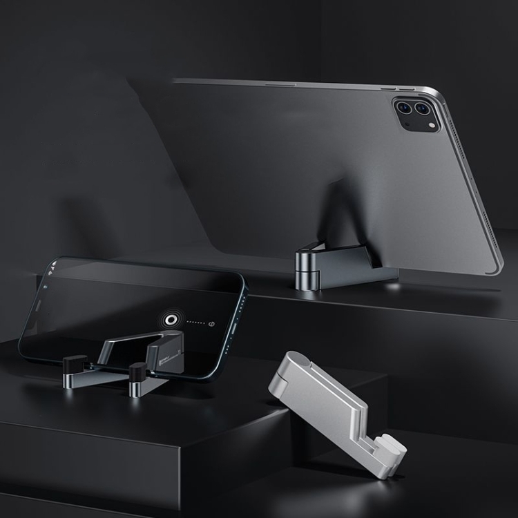 Aluminum Alloy Folding Mobile Phone Stand Tablet Computer Stand(Black) Aluminum Alloy Folding Mobile Phone Stand Tablet Computer Stand(Black)