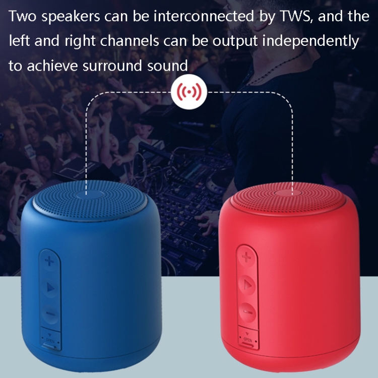 F9 TWS Mini Portable Bluetooth Speaker Support TF Card(No FM-Red) F9 TWS Mini Portable Bluetooth Speaker Support TF Card(No FM-Red)