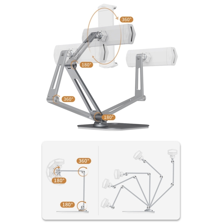 Boneruy P47 Tablet Computer Stand Desktop Mobile Phone Stand(Black) Boneruy P47 Tablet Computer Stand Desktop Mobile Phone Stand(Black)