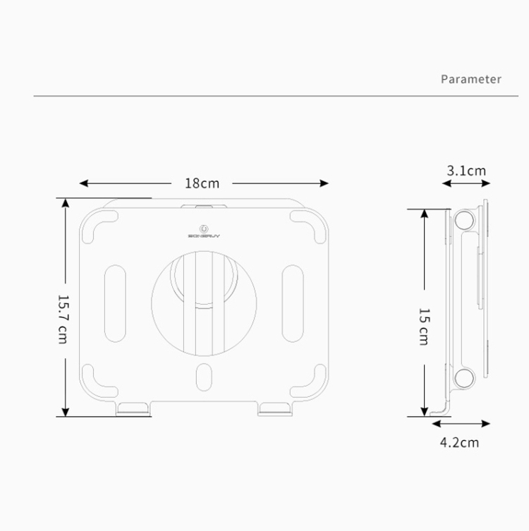 Boneruy L04mini 360 Degree Rotating Aluminum Alloy Tablet Laptop Holder(Silver) Boneruy L04mini 360 Degree Rotating Aluminum Alloy Tablet Laptop Holder(Silver)