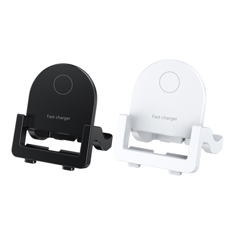 KH-18 15W Vertical Wireless Fast Charger with Phone Holder(Black)