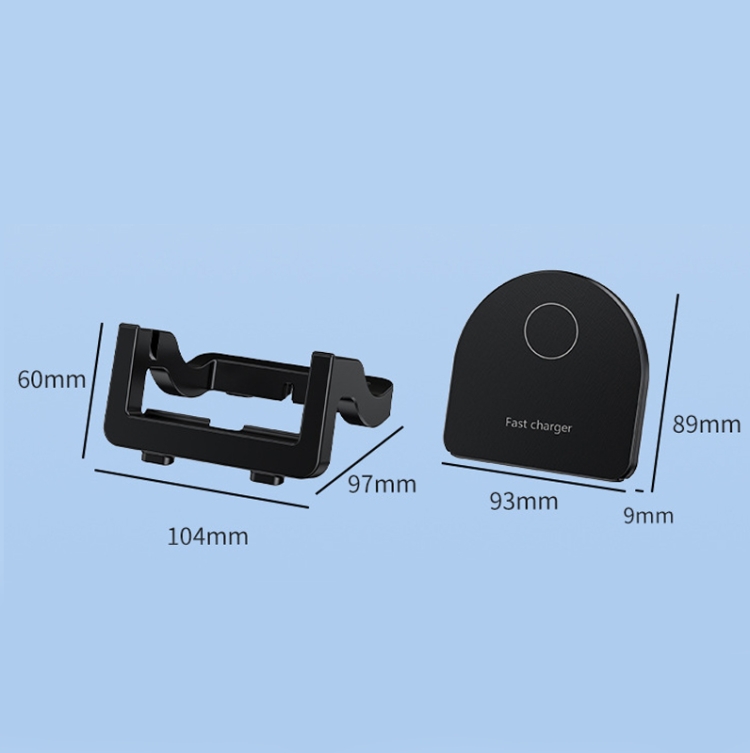 KH-18 15W Vertical Wireless Fast Charger with Phone Holder(Black)