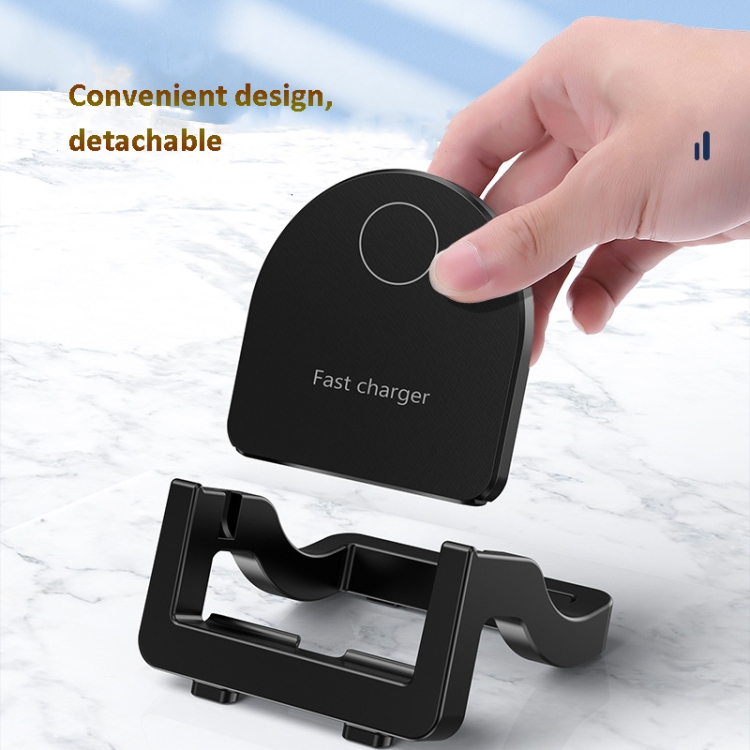 KH-18 15W Vertical Wireless Fast Charger with Phone Holder(Black)