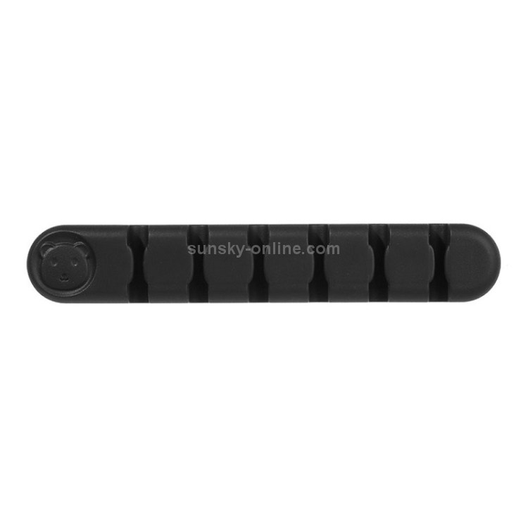 6 Holes Bear Silicone Desktop Data Cable Organizing And Fixing Device(Black) 6 Holes Bear Silicone Desktop Data Cable Organizing And Fixing Device(Black)