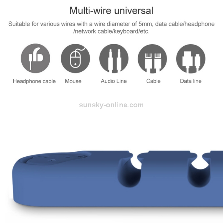 6 Holes Bear Silicone Desktop Data Cable Organizing And Fixing Device(Black) 6 Holes Bear Silicone Desktop Data Cable Organizing And Fixing Device(Black)