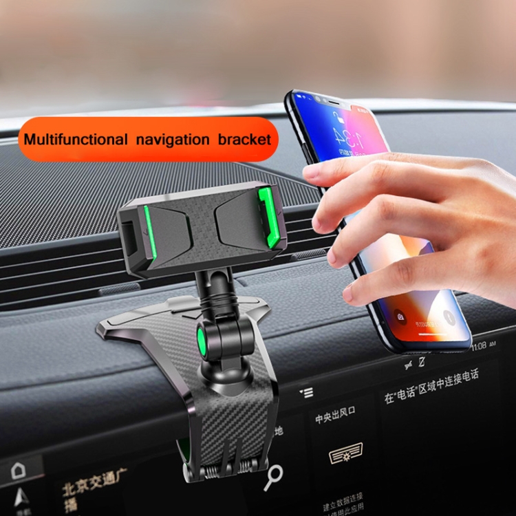 YF011 Car Central Control Instrument Panel Mobile Phone Bracket With Number Plate(Black Gray) YF011 Car Central Control Instrument Panel Mobile Phone Bracket With Number Plate(Black Gray)