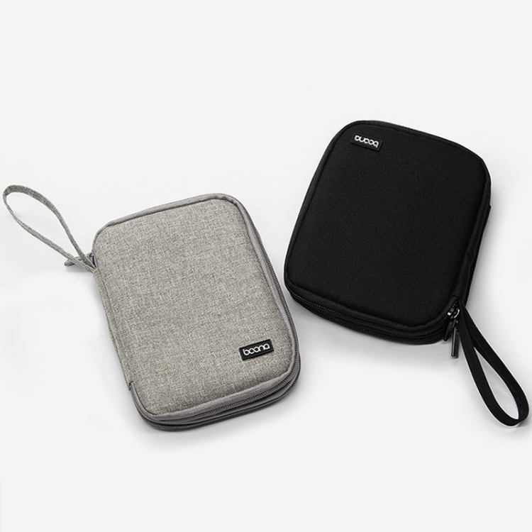 Baona BN-D004 Double-layer Data Cable Storage Bag Digital Accessories Finishing Bag(Grey) Baona BN-D004 Double-layer Data Cable Storage Bag Digital Accessories Finishing Bag(Grey)