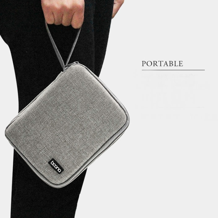 Baona BN-D004 Double-layer Data Cable Storage Bag Digital Accessories Finishing Bag(Grey) Baona BN-D004 Double-layer Data Cable Storage Bag Digital Accessories Finishing Bag(Grey)