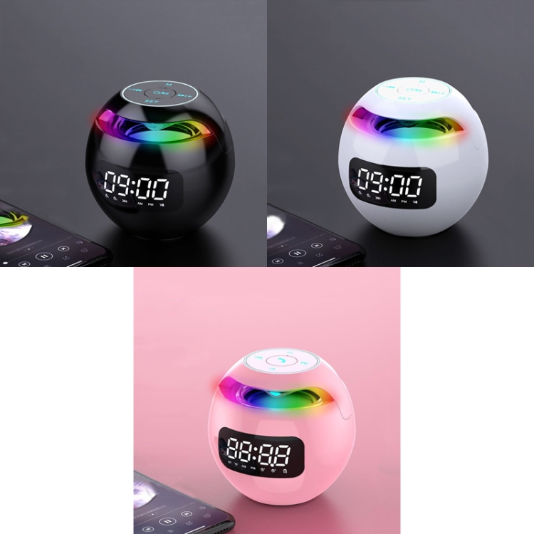 ZXL-G90 Portable Colorful Ball Bluetooth Speaker, Style: Clock Version (White) ZXL-G90 Portable Colorful Ball Bluetooth Speaker, Style: Clock Version (White)