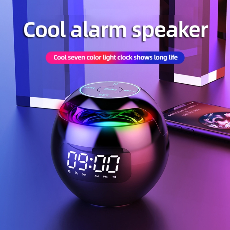 ZXL-G90 Portable Colorful Ball Bluetooth Speaker, Style: Clock Version (White) ZXL-G90 Portable Colorful Ball Bluetooth Speaker, Style: Clock Version (White)
