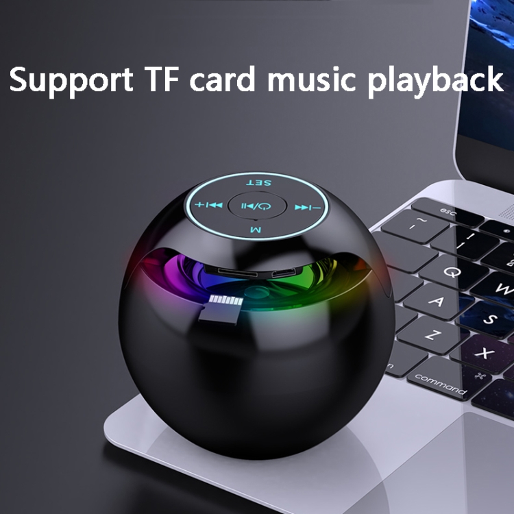 ZXL-G90 Portable Colorful Ball Bluetooth Speaker, Style: AI Voice Version (Black) ZXL-G90 Portable Colorful Ball Bluetooth Speaker, Style: AI Voice Version (Black)