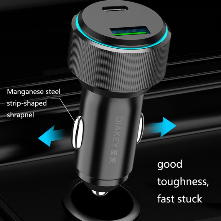 QIAKEY TM329 Dual Port Fast Charge Car Charger QIAKEY TM329 Dual Port Fast Charge Car Charger