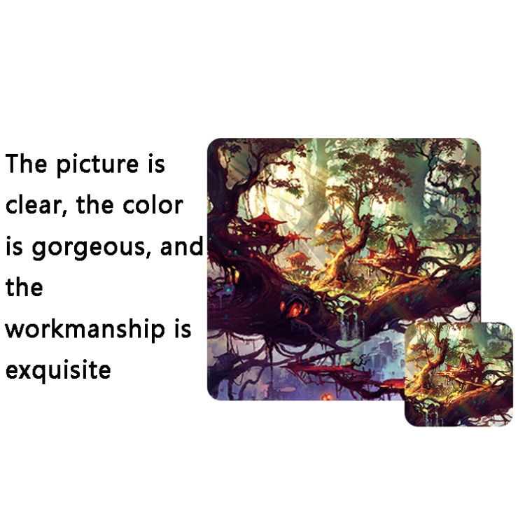 Patrón de fantasía pintado a mano Alfombrilla de ratón, Tamaño: 300 x 800 x 5 mm de costura (3 de sueño paisaje) - B3