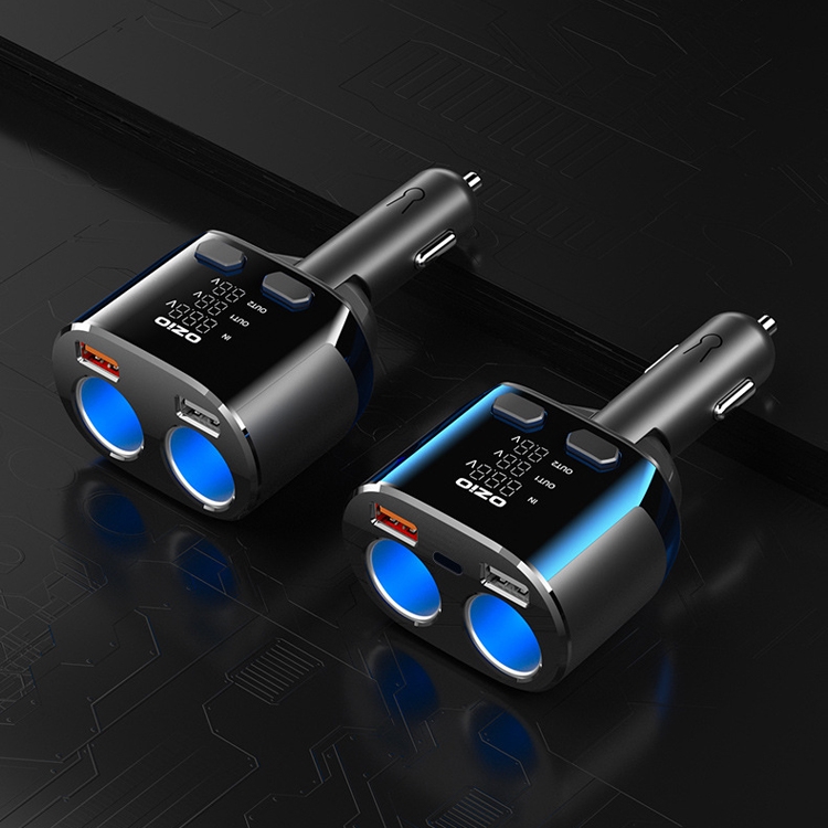 Ozio Car Charger Cigarette Lighter Conversion Plug USB Fast Flashing Charger, Model: CL48 PD Blue