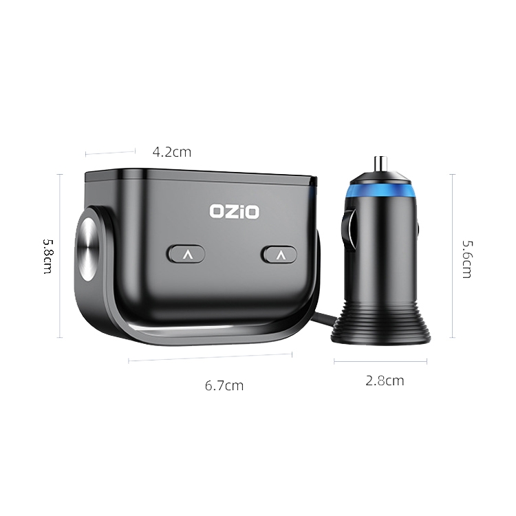 Ozio Car Charger Cigarette Lighter Conversion Plug, Model: Y48QA Black All Agreement Flash Charge Ozio Car Charger Cigarette Lighter Conversion Plug, Model: Y48QA Black All Agreement Flash Charge