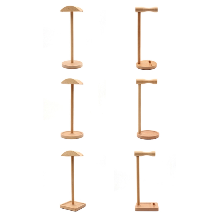 AM-EJZJ001 Desktop Solid Wood Headset Display Stand, Style: C