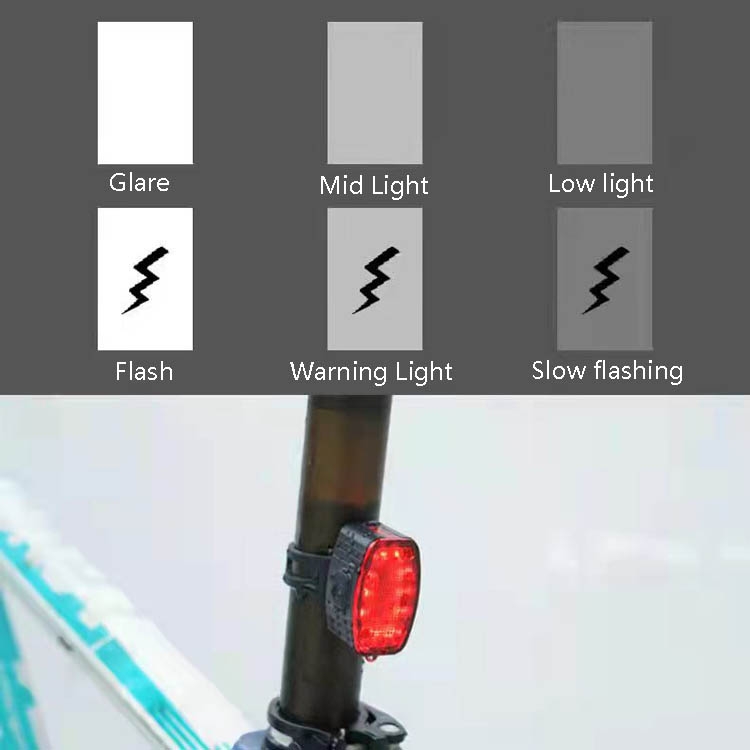 BG-3106 Bicycle Lamp USB Charging Mountain Bike Night Rider Light(Red) - 1