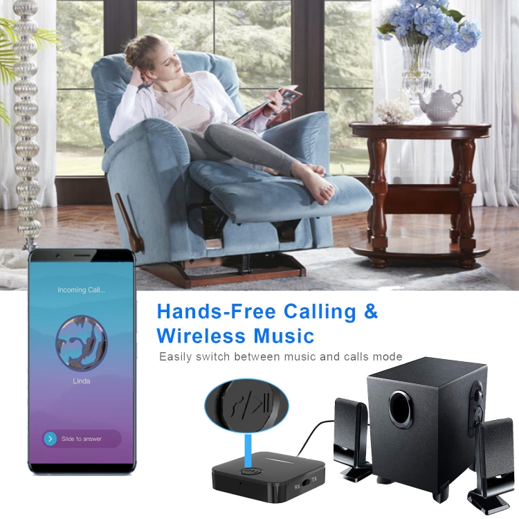 WB5 Bluetooth 5.0 Wireless Audio Adapter Receiver & Transmitter WB5 Bluetooth 5.0 Wireless Audio Adapter Receiver & Transmitter