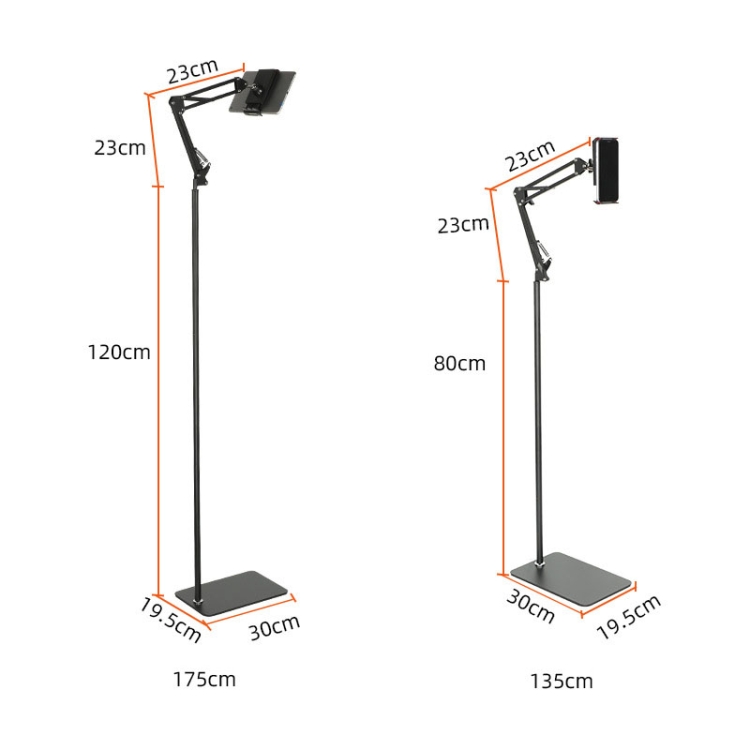 Bedside Sofa Lazy Bracket Mobile Tablet Live Stand, Size: 135cm