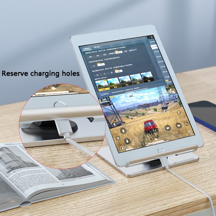 Aluminum Alloy Folding Tablet Bracket(Bright Silver) Aluminum Alloy Folding Tablet Bracket(Bright Silver)