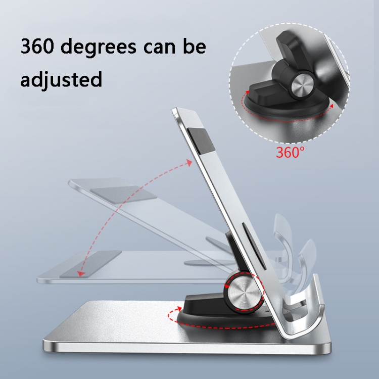 Aluminum Alloy Folding Tablet Bracket(Bright Silver) Aluminum Alloy Folding Tablet Bracket(Bright Silver)