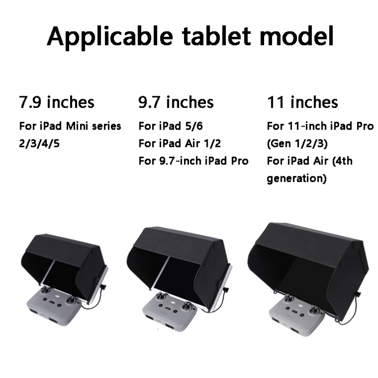 9.7 pulgadas Interspersed Type Cuero Tablet Lens Hood - B2