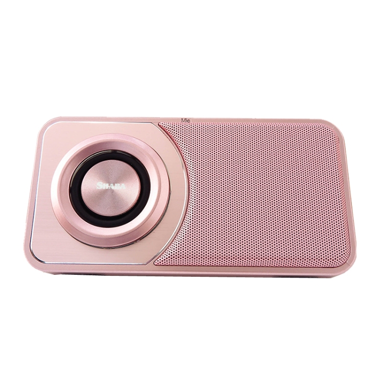 recluta Contar Cliente SHABA VS-025 Soporte de altavoz de Bluetooth portátil ultrafino (oro rosa)