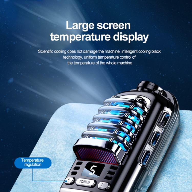 ZH339 Semiconductor Cooling Mobile Phone Cooling Fan With Screen Display(Red) ZH339 Semiconductor Cooling Mobile Phone Cooling Fan With Screen Display(Red)