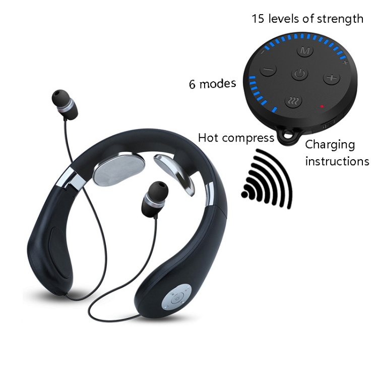 CSR 8635 V5.0 Smart Shoulder Neck Massage Bluetooth Earphone(Black) CSR 8635 V5.0 Smart Shoulder Neck Massage Bluetooth Earphone(Black)