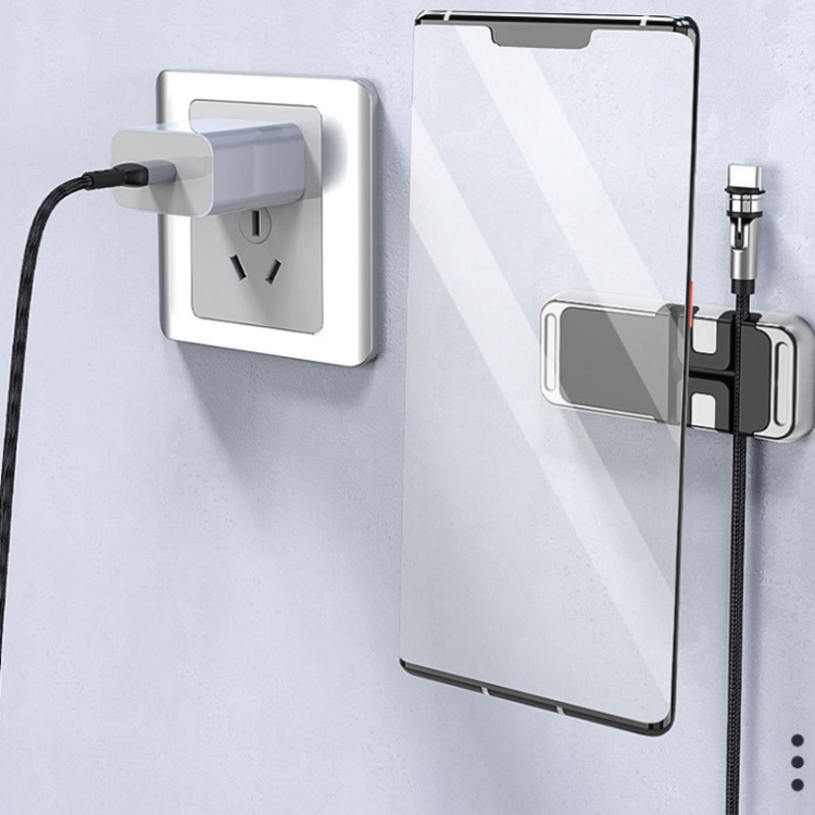 S15 Magnetic Aluminum Alloy Bracket Data Cable Storage Sticker Car Phone Holder(Silver) S15 Magnetic Aluminum Alloy Bracket Data Cable Storage Sticker Car Phone Holder(Silver)
