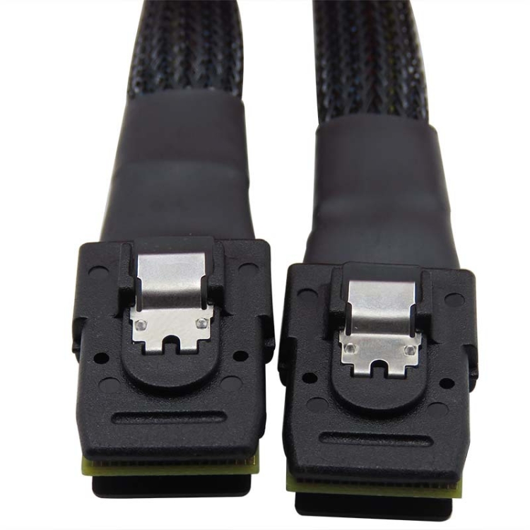 SAS36P SFF-8087 to SAS36P Cable Motherboard Server Hard Disk Data Cable, Color: Black 0.5m - B1