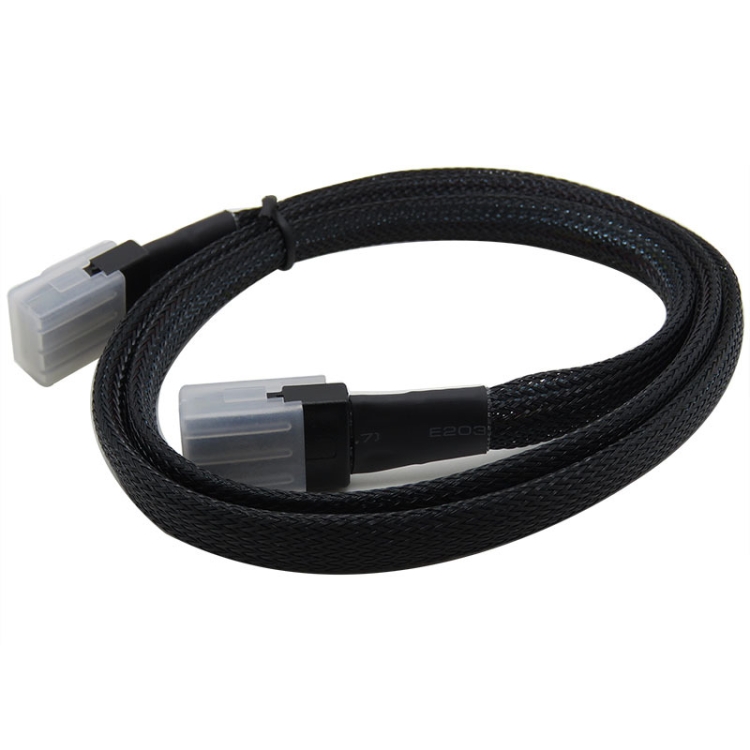 SAS36P SFF-8087 to SAS36P Cable Motherboard Server Hard Disk Data Cable, Color: Black 1m - 1